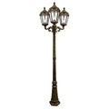 Gama Sonic Royal Bulb Solar Lamp Post Light Kit 89 Inch Weathered Bronze