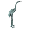 Design Toscano Head High Crane Bird Fountain Statue, 38 Inch, Green Verdigris