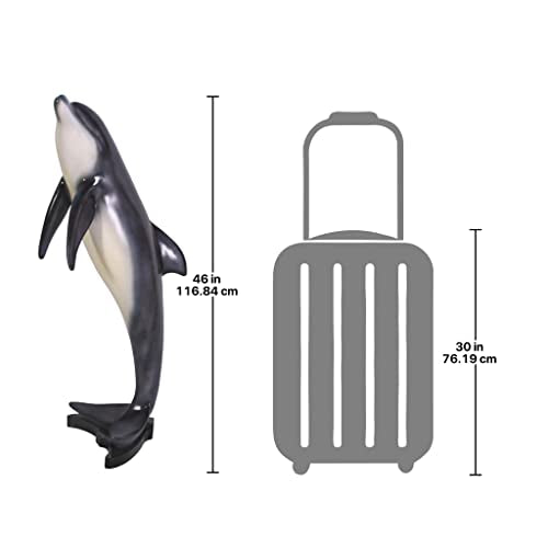 Design Toscano Large Leaping Sea Dolphin Statue Full Color