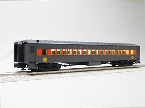 Generic Long Island Railroad 72' Passenger Coach 2 Pack #1 O Gauge Gray