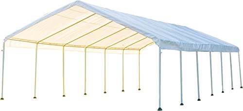 ShelterLogic 18' x 40' SuperMax Heavy Duty Steel Frame Canopy White