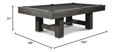 Empire USA Dakota Slate Pool Table 8FT Charcoal