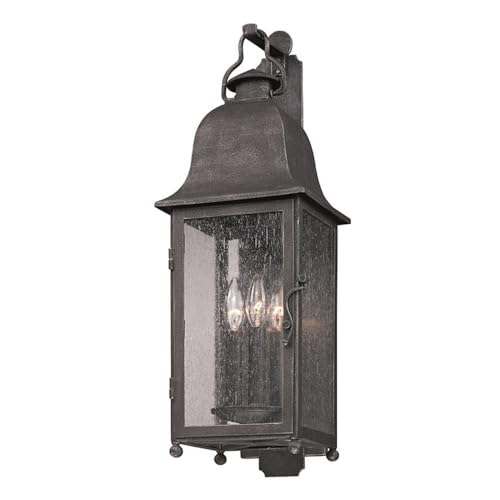 Troy Lighting Larchmont 3-Light Outdoor Wall Lantern Aged Pewter