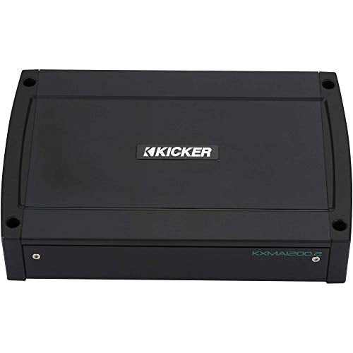 KICKER 10-Inch Loaded Premium Marine Sub Enclosure & 48KXMA12002 Marine Amp Bundle