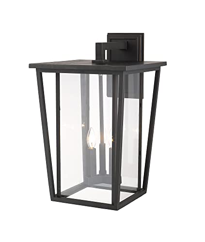Z-Lite 571XL-BK 3 Light Outdoor Wall Sconce Black
