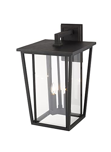 Z-Lite 571XL-BK 3 Light Outdoor Wall Sconce Black