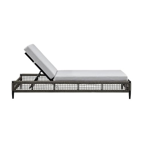 Armen Living Alegria Outdoor Aluminum Adjustable Chaise Lounge Chair Black