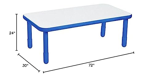 Angeles Baseline 72" x 30" Rectangular Activity Table 24" H Royal Blue Finish