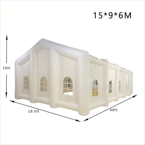 AIRMAT FACTORY Inflatable Wedding Tent Large White Outdoor Gazebo 49ftx29.5ftx20ft