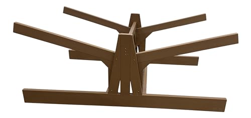 Log Kayak Rack Double Sided Freestanding Recycled Poly Kayak Rack Nutmeg Brown