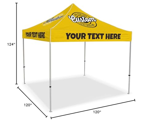 LookOurWay Custom Canopy Tent 10x10 - Pop Up Tent for Outdoor Events with Custom Branding