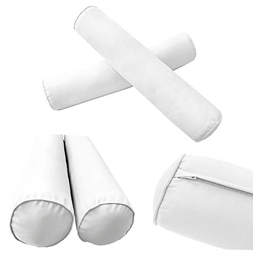 Prolinemax Full Size 5PC Pipe Trim Outdoor Daybed Cushion Set White