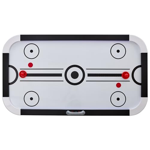 VEVOR Air Hockey Table 72" Indoor LED Sports Game Black and White