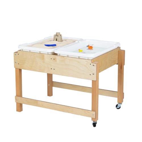Wood Designs Children's Sand and Water Play Table Birch Wood Sensory Activity Table