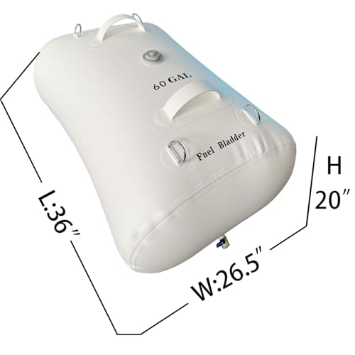 Luoweikadeng 60 Gallon Fuel Bladder Emergency Tank for Fishing, Boating, Yachting, and Marine Use