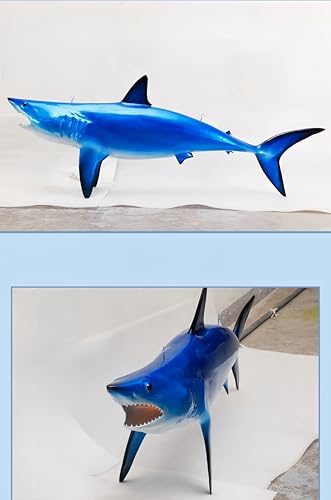 FENGSHUI-CAISHEN 70" Colorful Blue Shark Replica Wall Decor