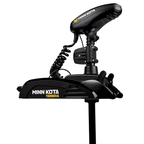 Minn Kota Terrova Freshwater Electric Steering Bow-Mount Trolling Motor with MEGA Down Imaging & i-Pilot Link GPS, 112 lbs Thrust, 60" Shaft Black