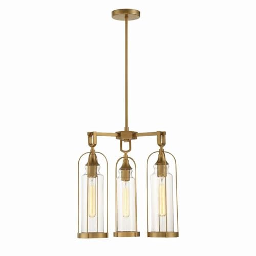 Eurofase Yasmin 3 Light Outdoor Pendant Vintage Style Aged Gold