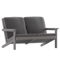 Flash Furniture Charlestown Adirondack Loveseat with Cushions Gray