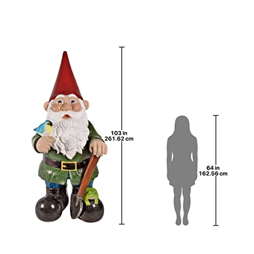 Design Toscano Gottfried the Giant's Bigger Brother Garden Gnome Statue Multicolored