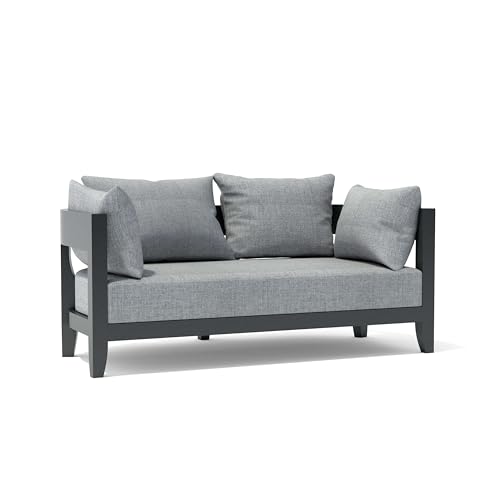 Anderson Teak Coronado Deep Seating Aluminum Loveseat Cast Slate