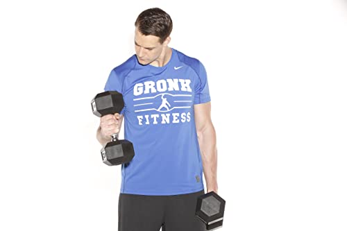 Gronk Fitness Rubber Hex Dumbbell Set - Pairs - 5-50lbs