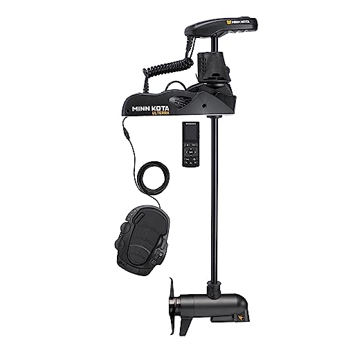 Minn Kota Ulterra 80 lb Thrust Trolling Motor with 60" Shaft and MEGA Down Imaging, Wireless Remote Black