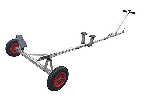 Krypt Towers Multisport Portable Small Boat Trailer Adjustable Length with Beach Wheels