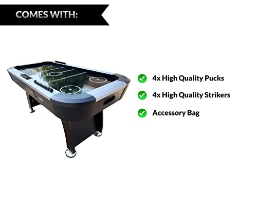 PUCK Pegasus 5.5-Foot Air Hockey Table Black