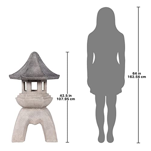 Design Toscano Asian Decor Pagoda Lantern Statue Giant Two-tone Stone