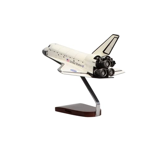 High Flying Models Space Shuttle Atlantis Large Mahogany Sculpture Multicolor