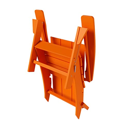 WestinTrends 8-Piece Modern Poly Folding Adirondack Chair Set Orange