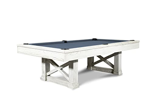 Empire USA Agriturismo Slate Pool Table with Premium Billiard Accessories 8FT Whitewash