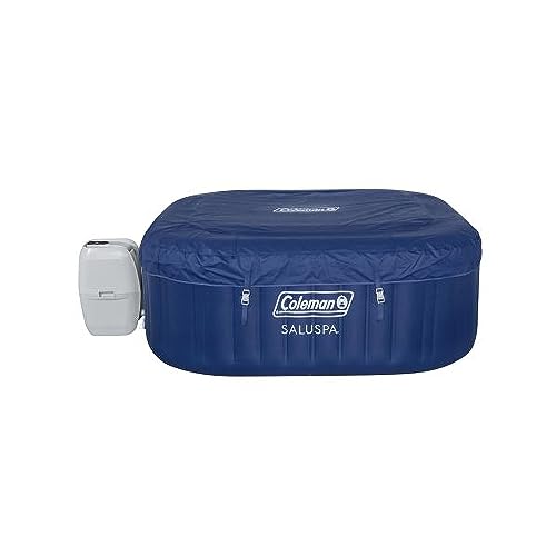Bestway SaluSpa Waterfall Accessory & Coleman Atlantis AirJet Hot Tub Blue