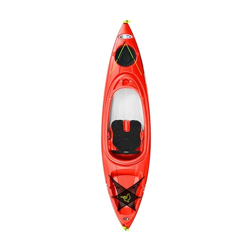 Pelican Argo 100X Sit-in Kayak Lightweight One Person Kayak - Fireman Red