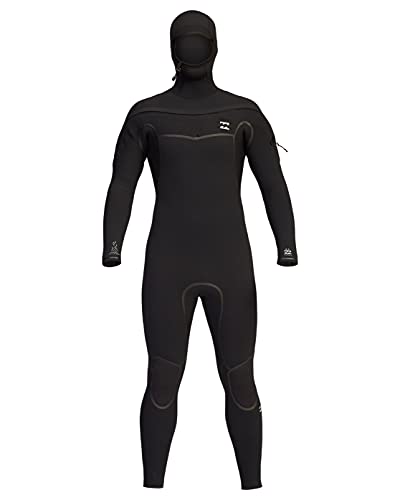 Billabong Mens 5/4mm Furnace Hooded Chest Zip Full Wetsuit Black XX-Large