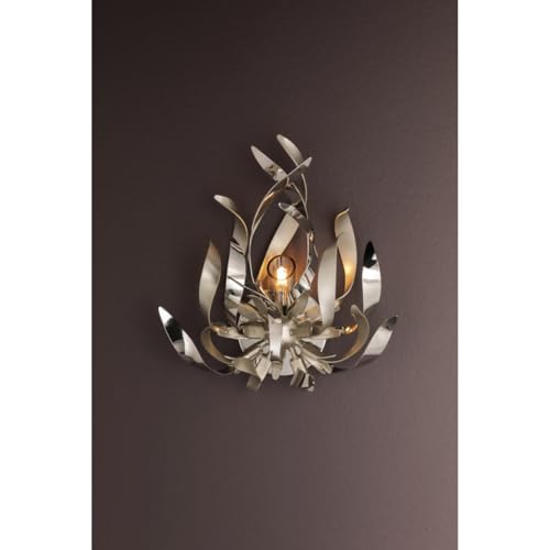 Corbett Lighting Graffiti One Light Wall Sconce Silver Leaf and Polished Stainless
