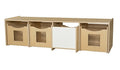 Wood Designs Mobile Rolling Storage Bench Natural Wood