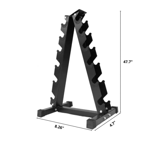 HAJEX Rubber Hex Dumbbell Heavy Weight Stack Black