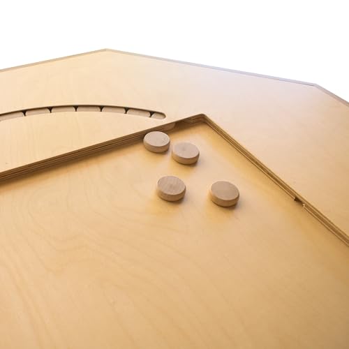 Crokinole Canada The Crokinole Master Large Traditional Board Game Set Brown