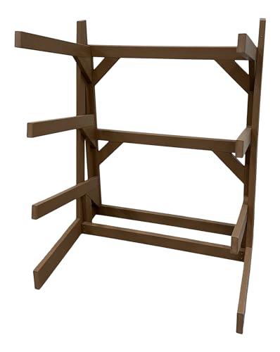 Log Kayak Rack One Sided Recycled Poly Kayak Rack Weatherproof Nutmeg Brown