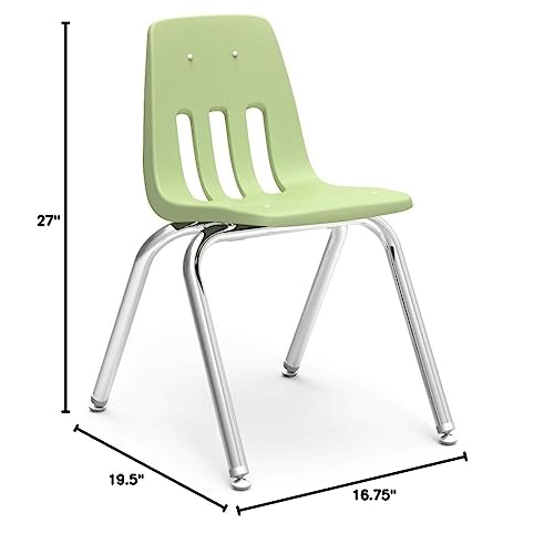 Virco 9000 Series 16" Classroom Chair Apple Green Nylon Base
