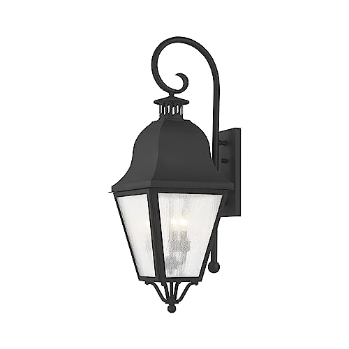 Livex Amwell 3 Light 32 Inch Outdoor Wall Lantern Bronze