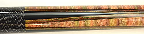 Meucci Handcrafted Billiards Pool Cue Stick - Rainbow Stain + Hard CASE (19 oz)
