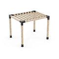 TOJAGRID Pergola Kit for 6x6 Wood Posts with KNECT 2x6 Top Rafter Brackets Black