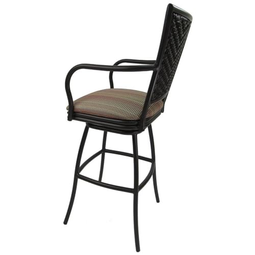 Tobias Designs Inc. Set of 3 Extra Tall 34" Bar Stools - Erin Black Frame