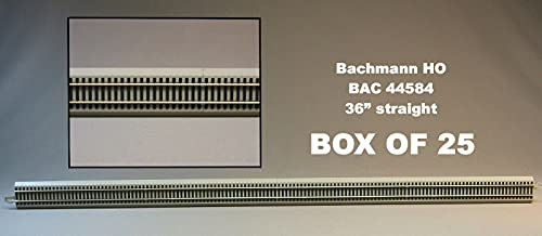 Lionell Bachmann E-Z Track 36" Straights Box of 25 HO Scale