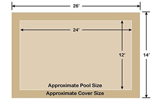 Loop-Loc Rectangle Loop-Loc II Super Mesh In-Ground Pool Safety Cover Tan