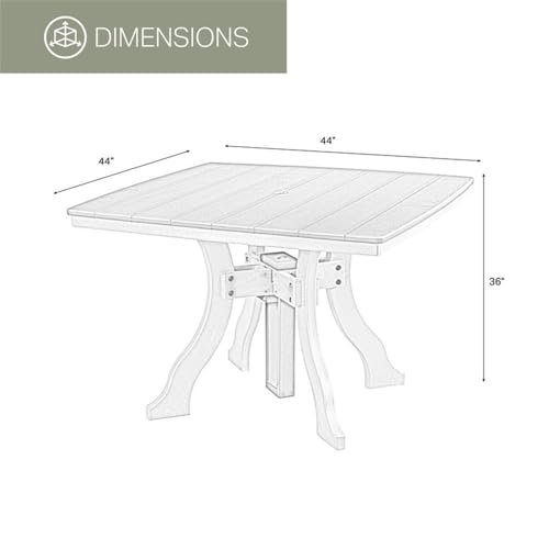 American Furniture Classics Square Dining Set Light Grey and Black