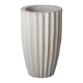 Emissary Tall Gray Ceramic Round Planter 17 in.